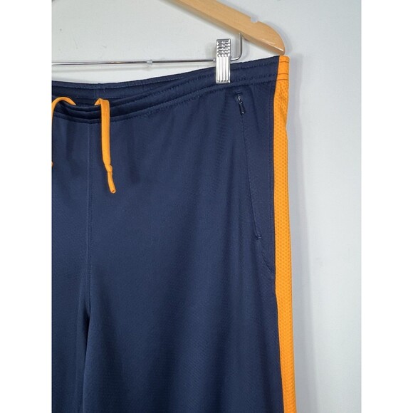 NIKE Dri-Fit Mens Track Pants Navy Orange Size Medium Athleisure Embroidered - Picture 4 of 7